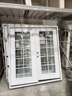 White French Double Door with Glass