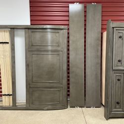 Queen Sleigh Bedframe with Storage and Mattress