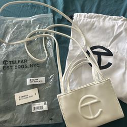 White Telfar Small Shopping Bag