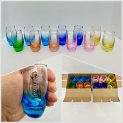  Carnival Cruise Etched Shot Glasses Set Of 12 With Box