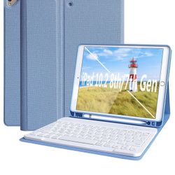 iPad 8th Generation Case with Keyboard iPad 8th Generation 2020 7th Gen 2019 Keyboard Case with Pencil Holder Detachable Bluetooth Keyboard for iPad 8