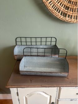 Metal shelves