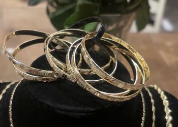 Baby/Toddler size gold plated bangle bracelets