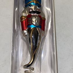 11” Dept 56 Nutcracker Ornament Mercury Glass Large Handpainted Christmas #77000