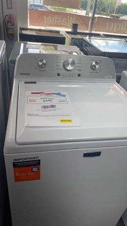 Maytag High Efficiency Agitator Medium (4.2-cu ft) Top Load Washer (White)