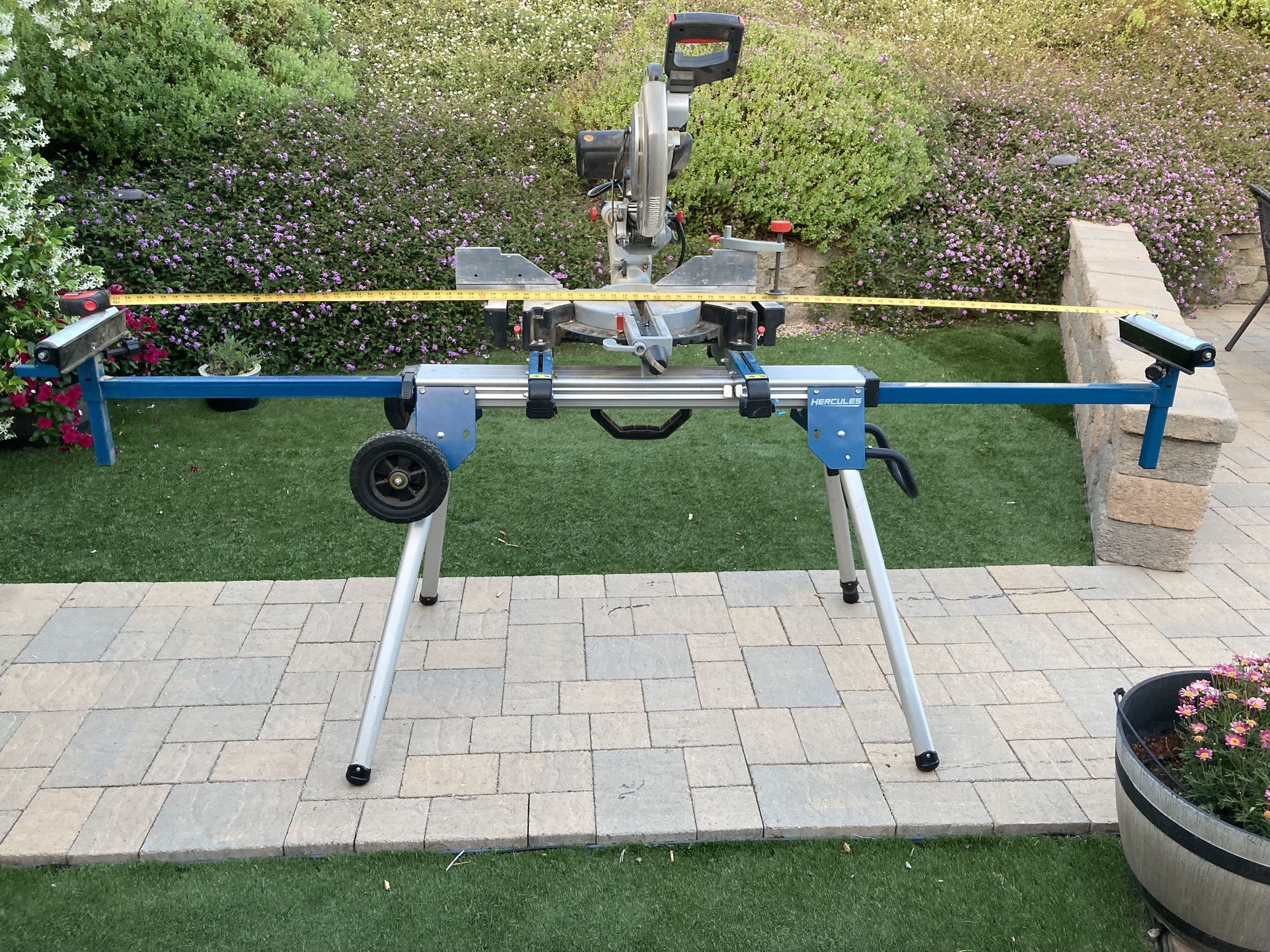 12” Compound Slider Saw W/ 8ft Portable Stand