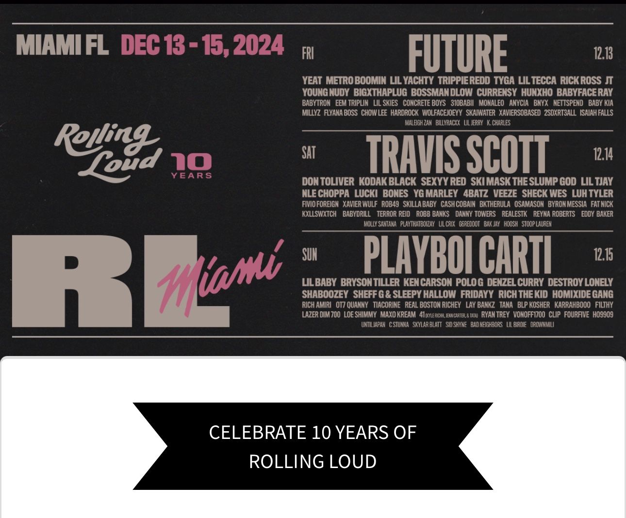 Rolling Loud Tickets Available (2)