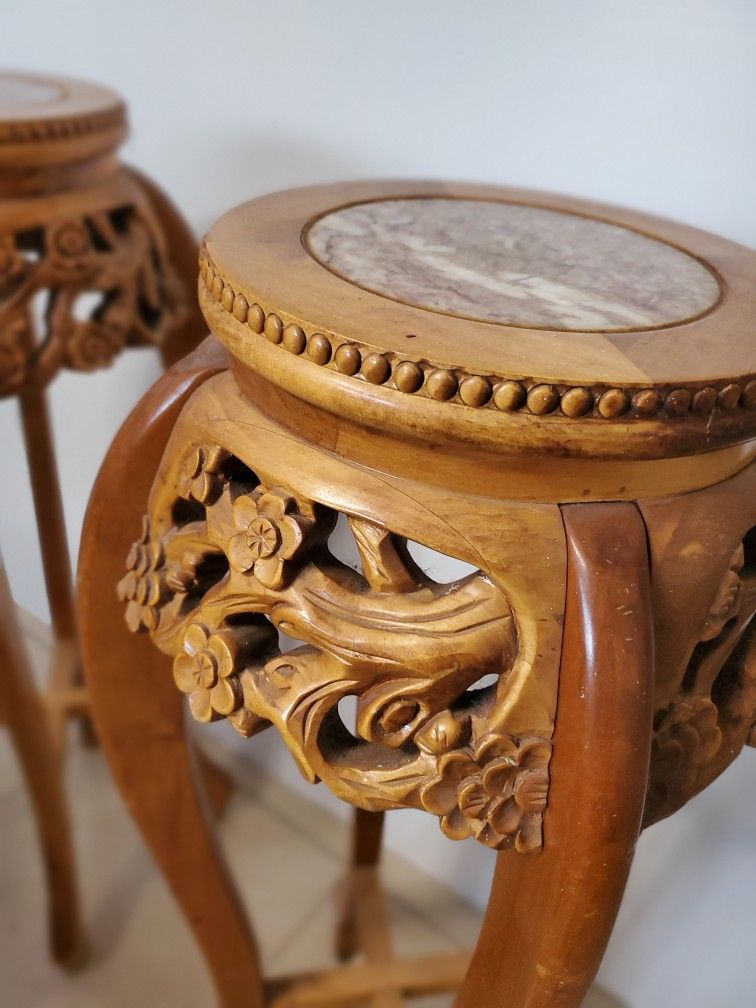 Antique Chinese Rosewood Stand. Matching Pair!   $160 each