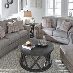 Great Set Of Ashley Furniture From The Olsberg Collection Steel Microfiber Suede