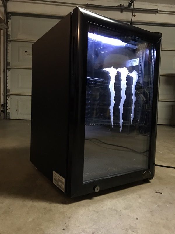Monster Energy Mini Fridge Cooler Refrigerator REDBULL ROCKSTAR for