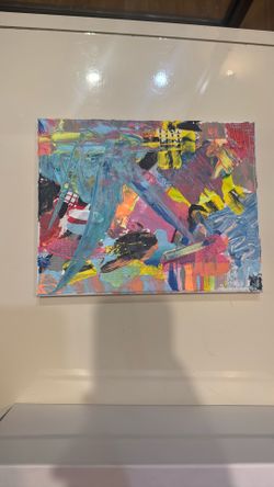 8x10 colorful abstract painting.