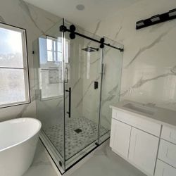 Premium Quality L Shaped Corner Sliding Glass Shower Door 