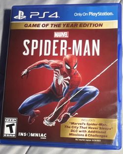 PS4 Spider Man Game Of The Year Edition