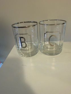 Glassware with “B” and “C”