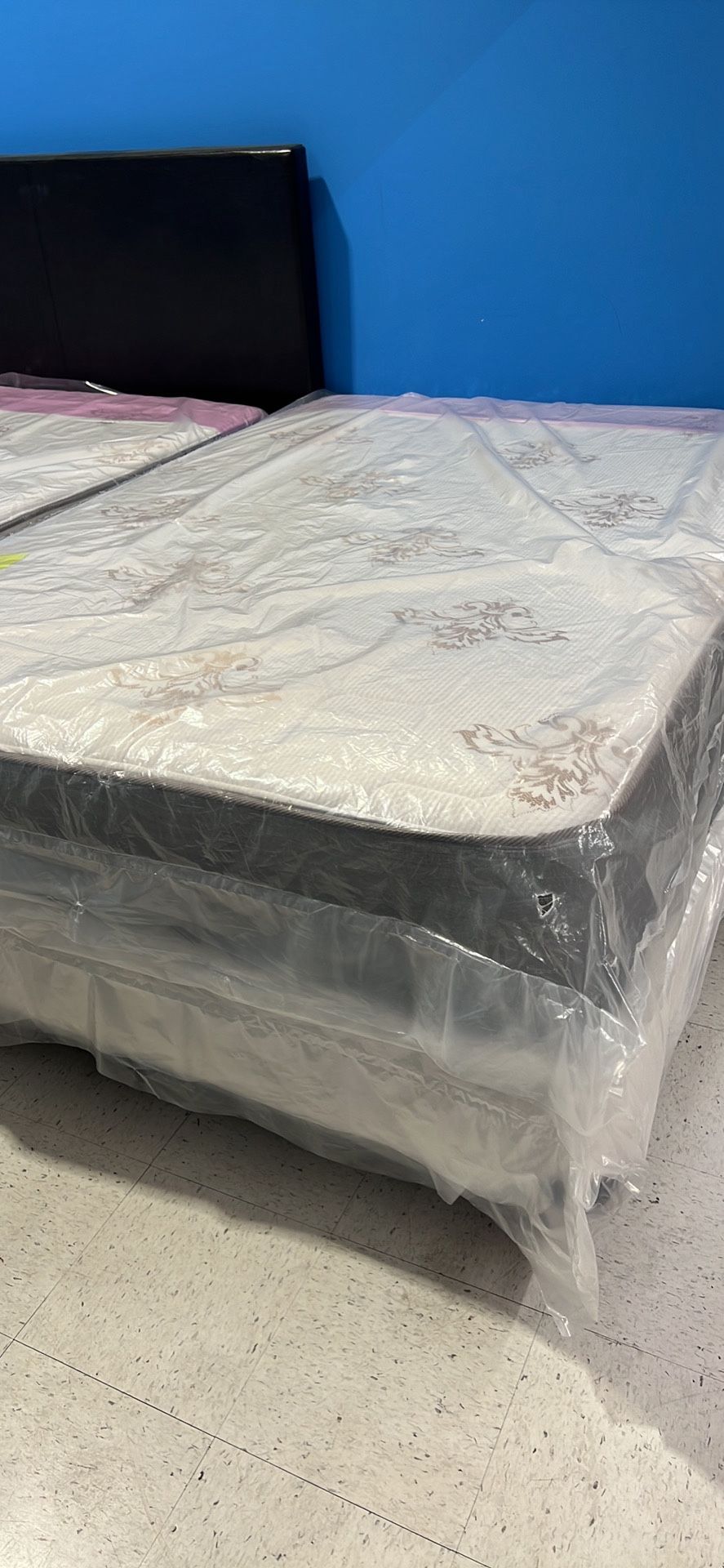 New Full Mattress And Box Spring 2pc Bed Frame Is Not Included