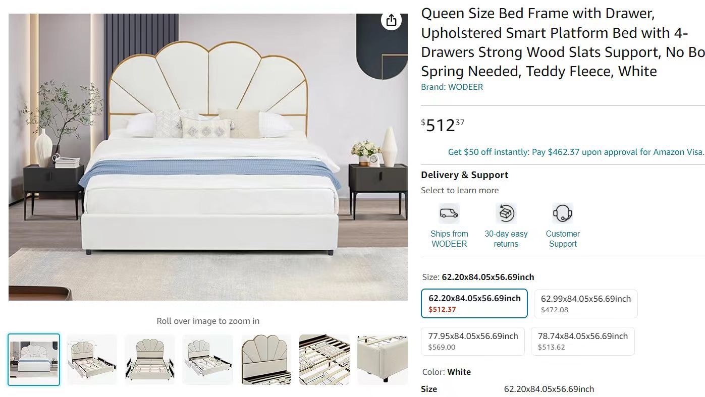 Queen size bed (brand new all in the box)