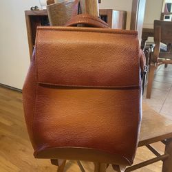 Heshe Genuine Leather Backpack Purse