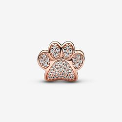 Pandora Sparkling Paw Print Charm