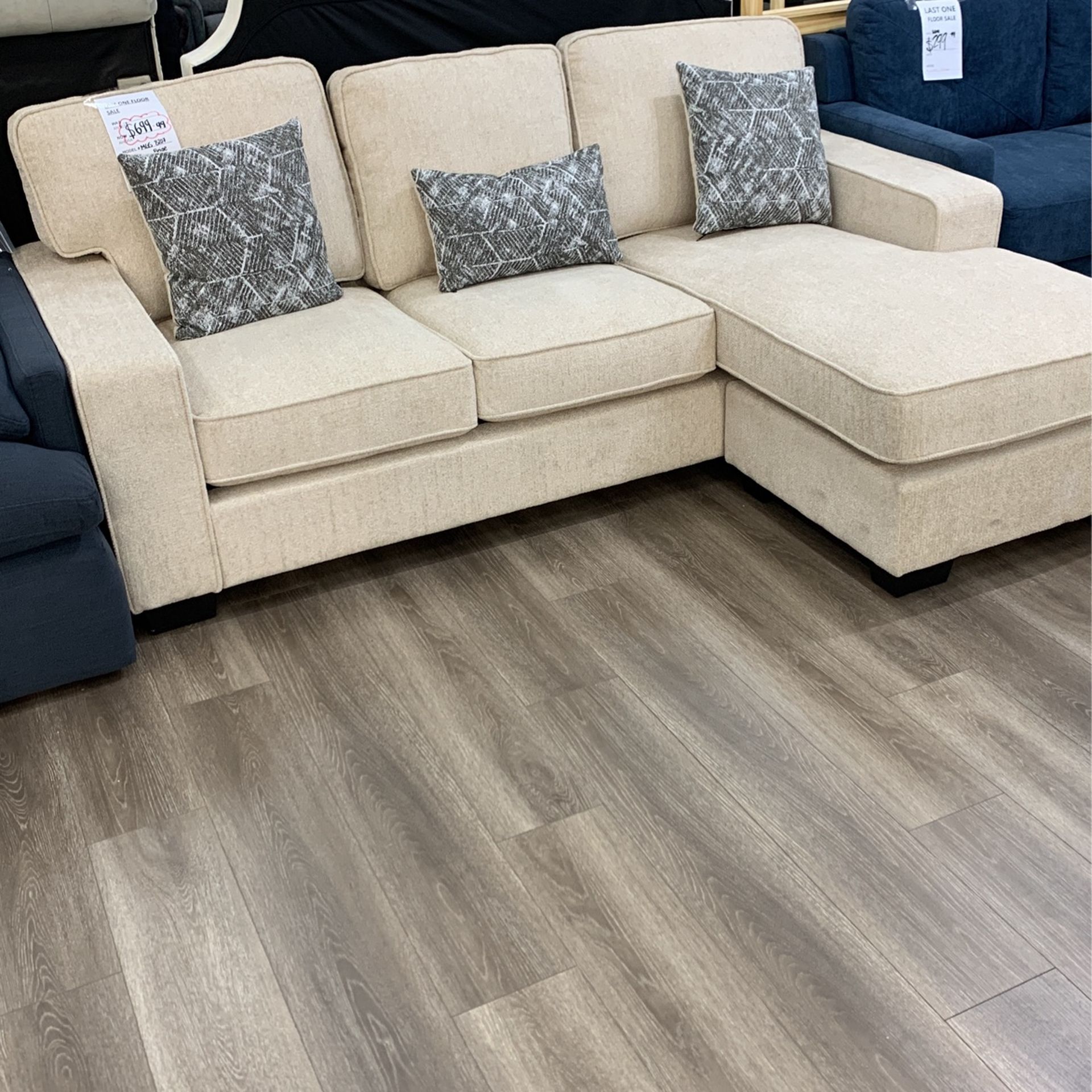 Beige Sofa With Chaise