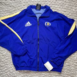 1996 Boston Marathon Adidas Track Jacket Windbreaker Full Zip 90s Vintage XLarge