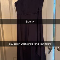 Navy Prom Dress Size 1X