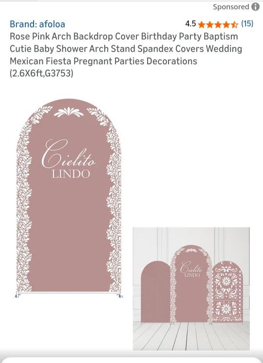 Babyshower Backdrop Arch Cover