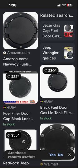 Jeep wrangler gas cap
