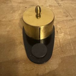 Vtg Brass Desktop Postage Stamp Roll Dispenser Pat Products K & McD. USA (A4)