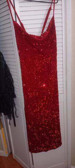 Sexy Red Sequin Dress
