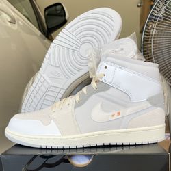 jordan 1 low craft inside out white grey m size 14