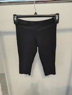 faded Glory, black Capri legging cotton girls, size S(6-6X)