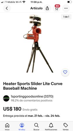 Heater Sports Slider Lite Curve Baseball Machine and Heater Sports Xtender 30 Ft. Batting Cage