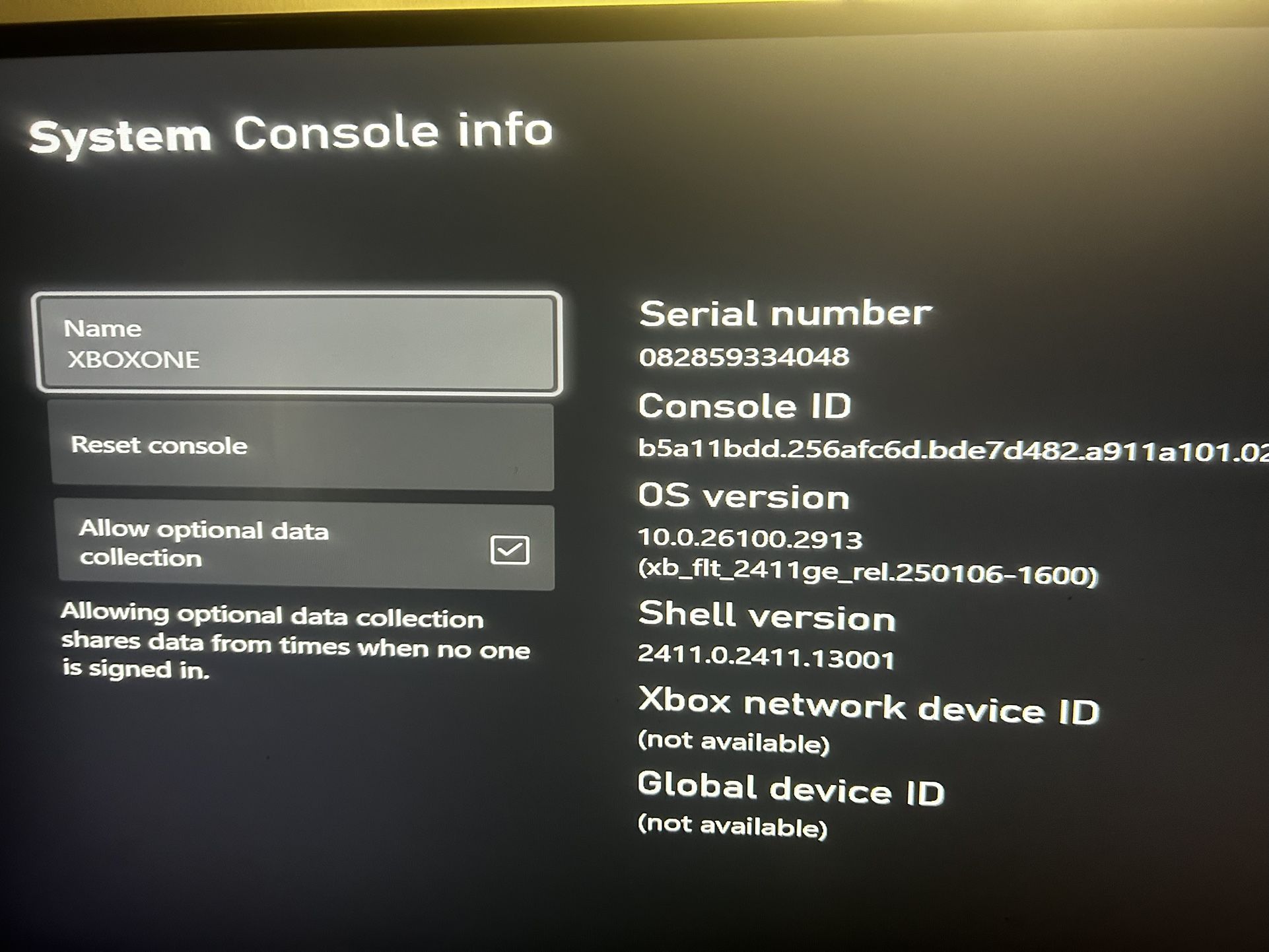 Working 500GB Xbox One With Kennect Controller And Power Cord