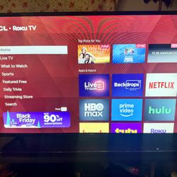 48” Inch Smart TCL Roku Tv With Remote 