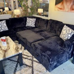 Huge Sale! Soft Like Silk Corduroy Sectional With Pull Out Bed & Storage! Amazing Sale!! 