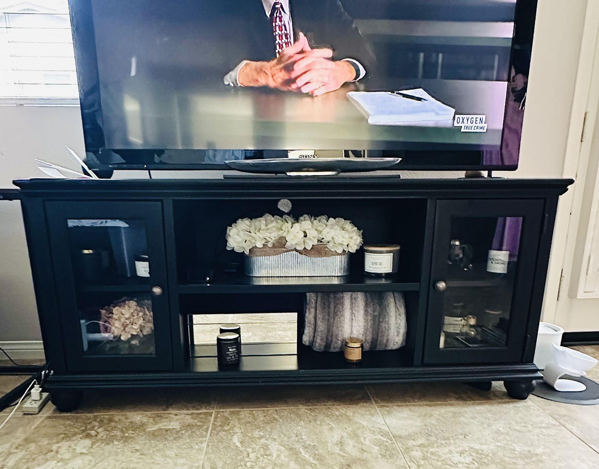 Entertainment Center - Solid Wood Espresso Color