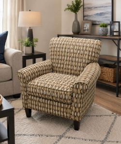 Patterned Upholstered Accent Chair