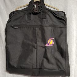 Wally Bags Travel Garment Bag with Pockets Black 52" Embroidered Lakers Logo