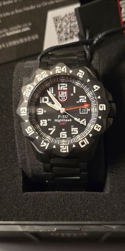 Luminox F-117 Nighthawk GMT Gunmetal Diver Quartz MILITARY Men's Watch XA.6422