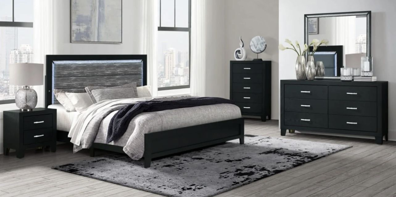 Brand New Modern Bedroom Set On Sale! Pay Just $39 Down! No Credit Needed Finance! 