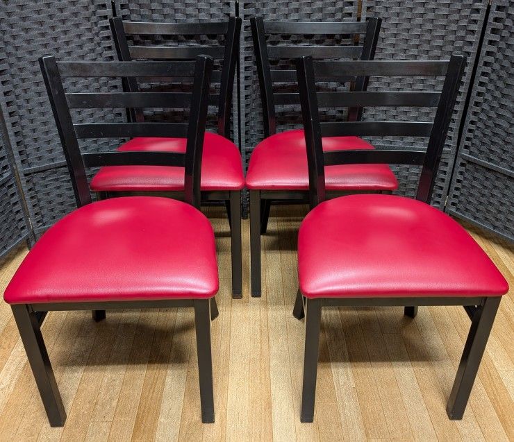 Black & Red Metal Chairs