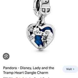Pandora - Disney Lady and the Tramp Heart Dangle Charm