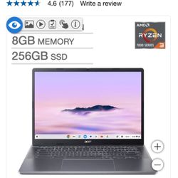 Acer Chromebook Plus 14” Touchscreen Laptop – AMD Ryzen 3-7320C