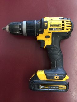 Dewalt Cordless 20V Lithium Hammer Drill + Battery Hammerdrill