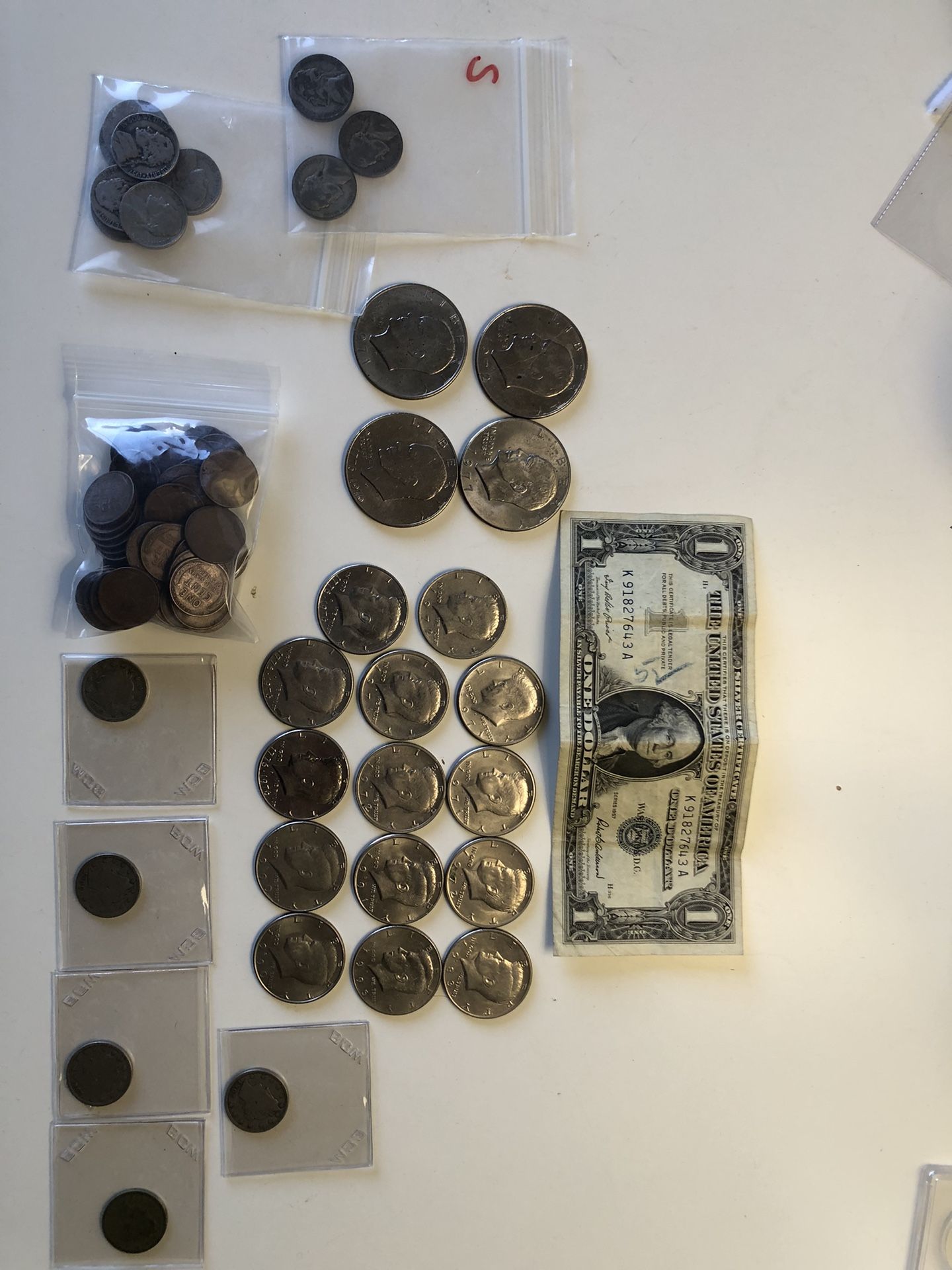 Coin Collection Some Coins Silver Some Over 100 Years Old