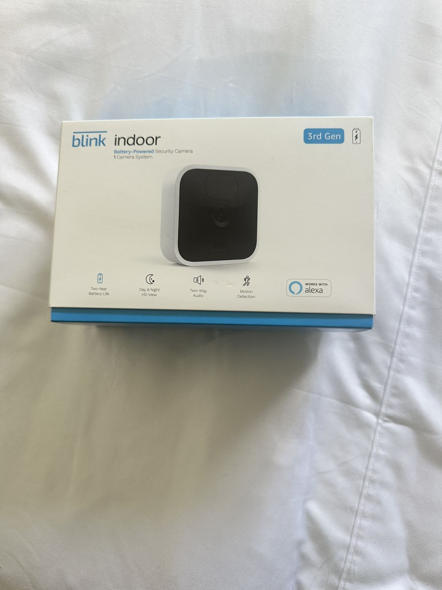 Blink Indoor - wireless, HD security camera with two-year battery life, motion detection, and two-way audio – 1 camera system