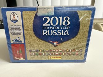 Factory Sealed Panini FIFA World Cup Russia 2018 Sticker Box – 100 Packs