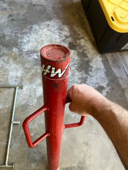 Red Steel Manual Post Driver