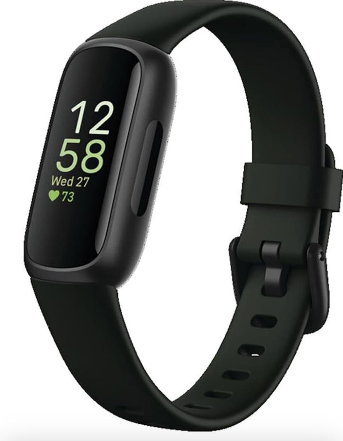 Fitbit Inspire 3 Health &-Fitness-Tracker with Stress Management, Workout Intensity, Sleep Tracking, 24/7 Heart Rate and more, Midnight Zen/Black One