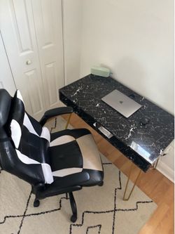 Computer table and chair